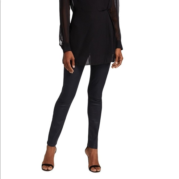 Rag & Bone navy high rise pull on skinny jeans - Picture 7 of 9